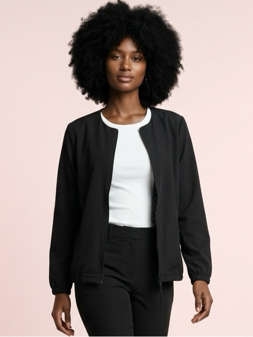 NWT Style List by Micaela Women’s Black Blazer/Jacket Full Zip - Size Large